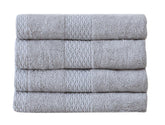 Fash Home International Hand Towel 800 Gsm | 100% Cotton Highly Absorbent Luxurious Large Couple Hand Towel Set (Mist Grey) - Set Of 4