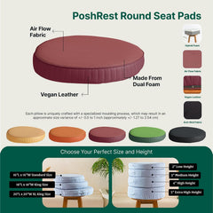 Round Chair Cushions For Sitting, Orthopedic Memory Foam Pillow, Berry - 16 L X 16 W X 3 H Inch | Seat Cushions For Office, Car, Home & Floor Cushion | Versatile Seat Pad - Pack Of 1