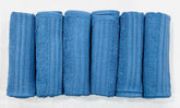 Bombay Dyeing Tulip 100% Soft Cotton Hand Towels 1200 Gsm (Surf Blue) - Set Of 6
