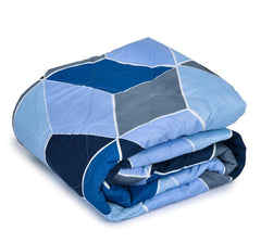 King Size Comforter With 1 King Size Flat Bedsheet & 2 Pillow Cover - (90x100 Inch) Blue | Perfect Gifts Set Wedding, Anniversary - 4 Pcs Bedding Set