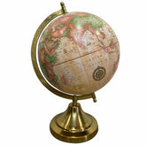 Home Decor Globe 8 Inch, For Adult, Showpiece, Office Table | Beige World Map For Kids & Students Learning, Pack Of 1