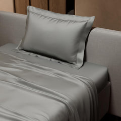 Single Bedsheet With 1 Pillow Cover - 60 X 90 Inches, Mist Grey | Premium Bedding Set, Home Decor, Wedding Gift For Couples, Housewarming, Anniversary