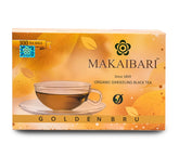 Makaibari Golden Bru Organic Darjeeling Black Tea - 200gm, 7.05 Ounce, 100 Tea Bags | Darjeeling Loose Leaf Black Tea - USDA Organic Certified Tea | Low Caffeine