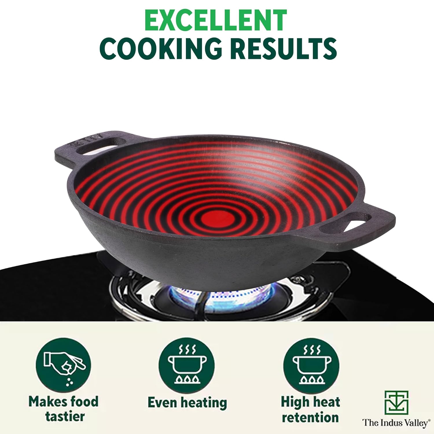 Super Smooth Cast Iron Kadai For Deep Frying With Strong Handles - Very Small, 17.8cm, 7 Inch, 1 Liter, 1.1 Kg | Naturally Nonstick, 100% Pure & Toxin-Free, No Chemical Coating Super Smooth Cast Iron Kadai For Deep Frying With Strong Handles - Very Small, 17.8cm, 7 Inch, 1 Liter, 1.1 Kg | Naturally Nonstick, 100% Pure & Toxin-Free, No Chemical Coating