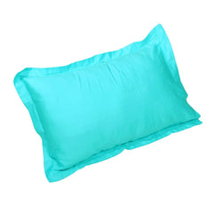 Single Bedsheet With 1 Pillow Cover - 61 X 88 Inches, Aqua Blue | Perfect For Gifting On Diwali & Baby Showers Christmas Bedsheet