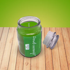 LEMON GRASS FRAGRANCE LID JAR CANDLE | SMOKELESS SPA AROMA CANDLE BEST FOR GIFT