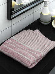 Athom Living Premium Cotton Light Weight Quick-Dry High Absorbent Cotton Bath Towel 250 Gsm, (Pink Stripes)