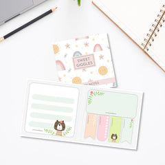 Sticky Notes, Creative Beautiful Designs, Sweet Giggles, 150 Sticky Sheets Total - Multicolor