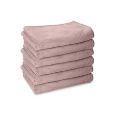 Housse Premium Microfiber Face Towel 900 Gsm | Korean Beauty Ultra Absorbent, Odour-Free, Quick Dry Face Towel (Pack Of 6) - Lilac Purple