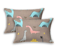 Wrinkle Free Soft Kids Double Bedsheets For King Size With 2 Pillow Cover | 90 X 95 Inches, Rosy Brown | Cartoon Printed Design | Child Bedroom Decor