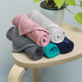 Heelium Bamboo Face Towel 900 Gsm | Ultra Absorbent & Odour-Free 3x Softer Than Cotton Towels | Pack Of 5 -Blue, Teal, Grey, Light Grey & Peach