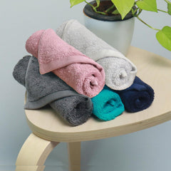 Heelium Bamboo Face Towel 900 Gsm | Ultra Absorbent & Odour-Free 3x Softer Than Cotton Towels | Pack Of 5 -Blue, Teal, Grey, Light Grey & Peach