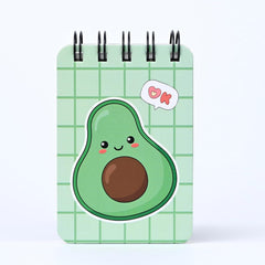 Spiral Pocket Notebook, Cute Mini Notepad, Handy Notebook For School, Office (Kiwi) Pack Of 1