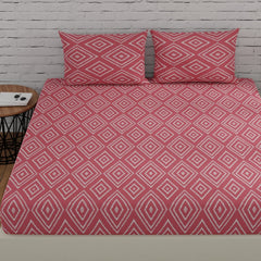 Perfect Cotton Double Bedsheet With 2 Pillow Cover - 88 X 96 Inches, Dark Peach | Soft & Durable For Everyday Use & Bedroom - All Season Comfort