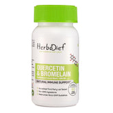 Herbadiet Quercetin With Bromelain Balanced Immune Support, Heart & Joint Health Supplement | 60 Veggie Capsules, 100gm 0.2lbs