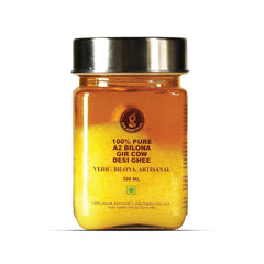 Premium A2 Bilona Gir Cow Desi Ghee By Gir Amritphal | Good Source Of Healthy Desi Cow Ghee For Protact Eyesight | (300ml) 10.1 Ounce | Container Jar