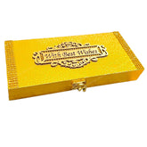 Best Wishes Decorative & Attractive Cash Box With Clip Lock, Shagun Box, Jewellery Box, Money Box Envelop Wedding, Gift Box, Bangel Box, Colour - Golden