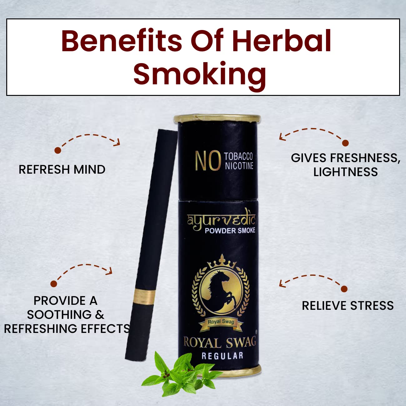 Royal Swag Herbal Nicotine Free Cigarettes 100% Tobacco-Free & Nicotine-Free Regular, Clove Flavour | Smoking Cessation Pack Of 30 With 100ml Shot Anti Addiction Spray Royal Swag Herbal Nicotine Free Cigarettes 100% Tobacco-Free & Nicotine-Free Regular, Clove Flavour | Smoking Cessation Pack Of 30 With 100ml Shot Anti Addiction Spray