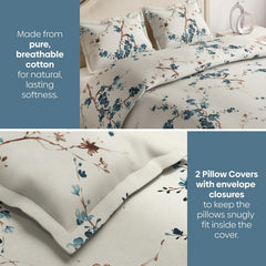 Flat Bedsheet Queen Size Bed With 2 Pillow Covers - 100 X 90 Inches, Beige | Soft, Breathable & Durable | Skin-Friendly & Durable