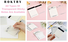 50 Sheets Transparent Office Project Memo Pads ,Home Accessories Note Pads, Memo Stickers