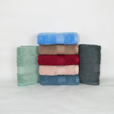 Rangoli 100% Cotton Fibre Hath Towel 1400 Gsm | Highly Durable & Super Absorbent Towel | Skin-Friendly & Quick Drying Luxury Hand Towels (Multicolor) - Pack Of 7