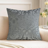 Microfiber Square Pillow Cushion For Sofa & Bed, Grey Color - 12 X 12 Inch | Soft, Fluffy For Comfort & Back Support | Breathable, Washable | Premium Velvet Outer Cover With Zip - Set Of 1