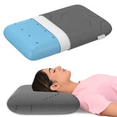 Cool Gel Memory Foam Pillow, Orthopedic Pillows, King Size - 5 Inch | Pillows For Neck Pain Relief With Grey Color Washable Pillow Cover | Cooling, Lightweight, Adjustable - Pack Of 1