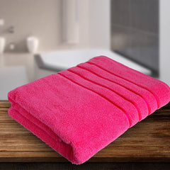 Spread Spain 100% Cotton Bath Towels 600 Gsm | Roman Bath Towel Large Size Soft, Fluffy & Absorbent - Fuchsia