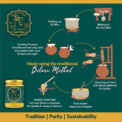 100% Natural Bilona Cultured Indigenous Cow Ghee By Shree Ghritam | Good Source Of Healthy & Nutritious Desi Cow Ghee For Skin Health | (500ml) 16.9 Ounce | Jar Pack