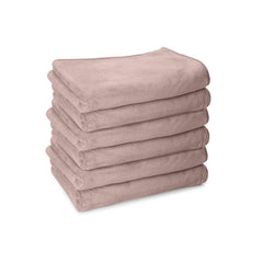 Housse Premium Microfiber Face Towel 900 Gsm | Korean Beauty Ultra Absorbent, Odour-Free, Quick Dry Face Towel (Pack Of 6) - Beige