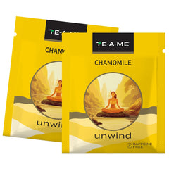 TE-A-ME Unwind Chamomile Tea - Pack Of 2 X 25 Infusion Tea Bags | Chamomile Tea For Good Sleep - Caffeine Free, Biodegradable | Packaging Might Vary