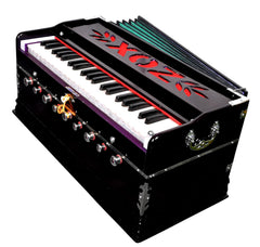 Harmonium Musical Instrument - 9 Stopper, Churidar Bellow, 42 Key, Two Reeds (Bass-Male), 3 1/2 Octave | Two Side Carry Handles, Jaali Frame On Keys