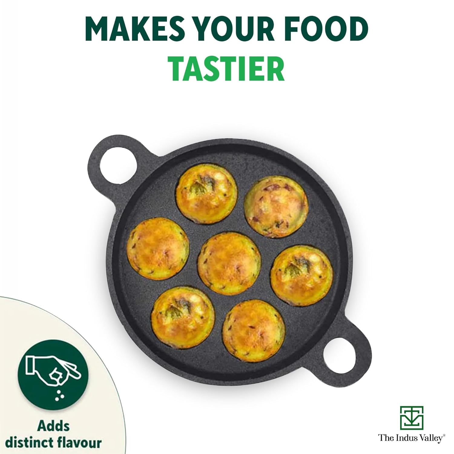 Super Smooth Black Cast Iron Paniyaram Pan - 7 Pit, 19cm, 7.4 Inch, 2.2 Kg | Induction Friendly - Nonstick, Pre-Seasoned Appe Or Paddu Pan, 100% Pure & Toxin-Free, No Chemical Coating Super Smooth Black Cast Iron Paniyaram Pan - 7 Pit, 19cm, 7.4 Inch, 2.2 Kg | Induction Friendly - Nonstick, Pre-Seasoned Appe Or Paddu Pan, 100% Pure & Toxin-Free, No Chemical Coating