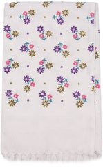 Pristine Towels Cotton Blend White Bath Towel (Set Of 3) 240 Gsm
