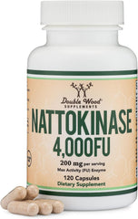 Athinika Nutrition Nattokinase Supplement 4,000 Fu Servings, 120 Capsules Derived From Japanese Natto Systemic Enzymes | 120 Capsules, 200gm 0.4lbs