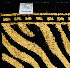 Bombay Dyeing Velour Tiger Printed 100% Cotton Super Soft Hand Towels 900 Gsm (Beige) - 6 Pcs