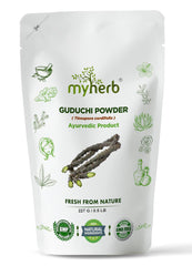 Myherb 100% Natural Organic Guduchi Powder, Giloy Powder Tinospora Cordifolia Ayurvedic Powder, Help To Increase Immunity For Men & Women | 227gm 0.5lbs