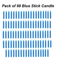 BLUE RITUAL CHIME STICK CANDLES SET OF 98 | FOR FESTIVE & ANY OTHER FUNTION