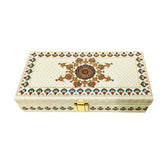 Mandela'S Design Gold Foil Scodix Print Matt Touch Decorative Box, Wedding Fancy Shagun Cash Box, Money Box, Gaddi Box, Style - Multicolor