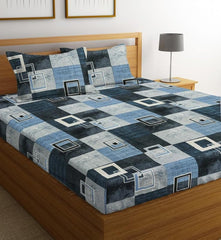 Microfiber 1 Double Bedsheets With 2 Matching Pillow Covers | 85 X 86 Inches, Multicolor - Double Soft Breathable Wrinkle Free Sheets | Soft & Comfortable Bed Sheets