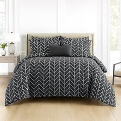 Cotton Double Bedsheet For Queen Size With 2 Matching Pillow Covers For Home - 90 X 100 Inches, Grey & White | Smooth Finish, Soft Touch & Breathable Comfort For Everyday Use
