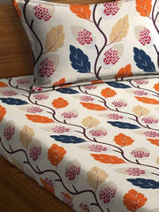 Single Bedsheet With 1 Pillow Cover - 55 X 86 Inches, Multicolor | Normal Hand Wash Or Machine Wash | Breathable & Wrinkle Free