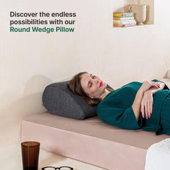 Memory Foam Pillow, Soft Inclined Bed Wedge Leg Rest Pillow, Dark Grey - 17 X 14.8 X 7 Inch | For Acid Reflux, Pregnancy, Anti Snoring, Reading, Back Pain Relief, Knee & Back Support Pillow