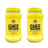 100% Pure Desi Daanedaar Cow Ghee By Kings Everyday | Rich Aroma & Taste Cow Ghee Ideal For Puja | 2 Litre (1 Litr * 2) 67.6 Ounce | Jar Pack