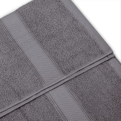 Welspun Alpha Cotton Large Bath Towel Soft & Absorbent 500 Gsm (Dobby - Mid Grey)