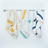 Thirsty Towel Bamboo Bath Towels 720 Gsm | (Sassy Leopard + Ginkgo Garden & Twilight Weave) -Pack Of 3