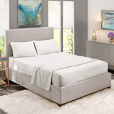 1 Fitted Elastic Bedsheet For King Size With 2 Pillow Covers - 108 X 108 Inches, White | Easy Care Instructions For Long-Lasting Elegance