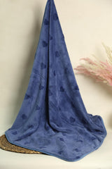 Hanker Ultra Luxury Large Size Plush Bath Towel 500 Gsm | Hearts Pattern Super, Very Soft On Skin, Luxurious Fabric, Pure Polyamide Bath Towel (Blue)