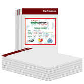 A5 Size, Unruled Notepads For Writing, 50 Sheets Per Pad, Plain Blank Paper (White) Pack Of 6