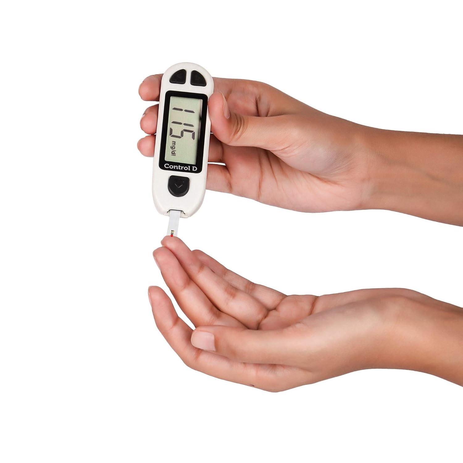 Control D White Glucometer + Blood Glucose Test Strips - 50 Strips Control D White Glucometer + Blood Glucose Test Strips - 50 Strips